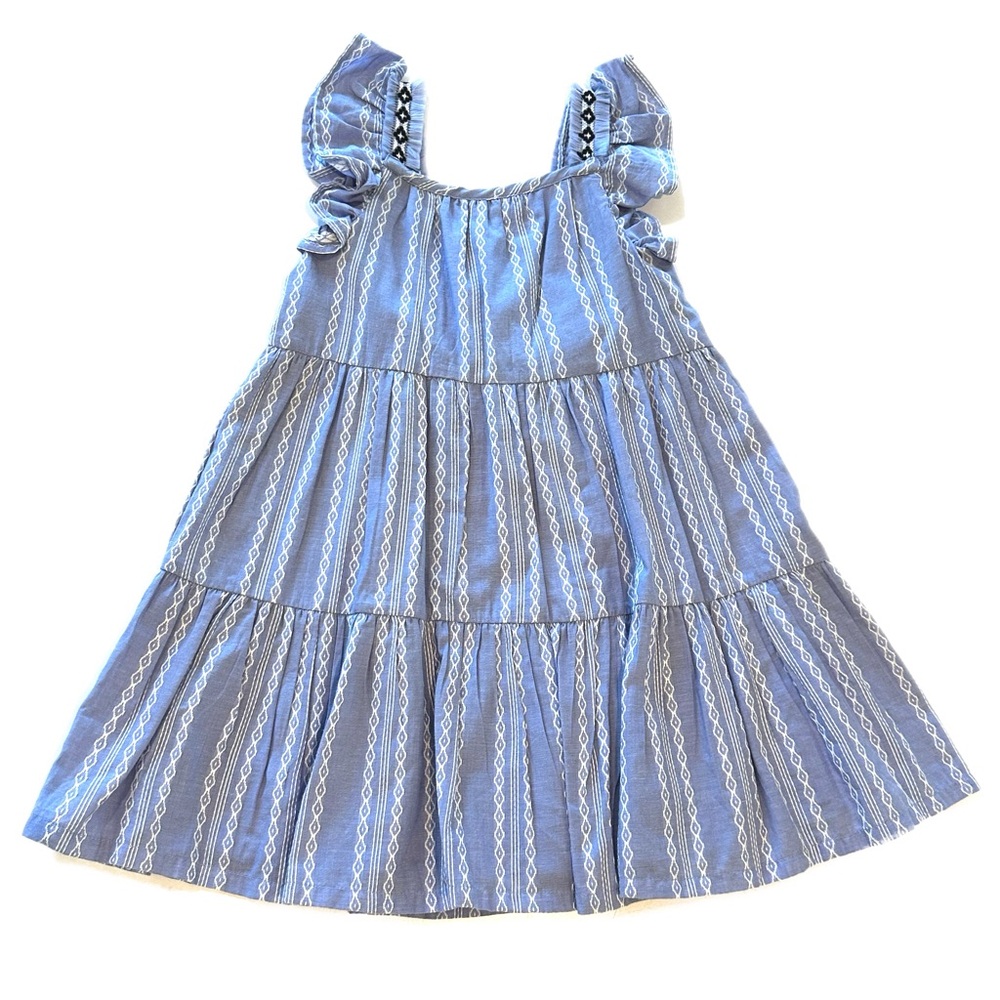 Cynthia Rowley Kids Girls Embroidered Ruffle Dress